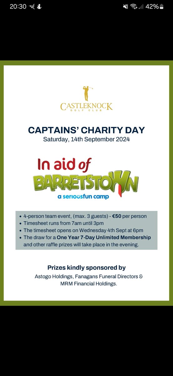 Fantastic Charity, please support in any way possible, time sheet opens 6pm Wednesday