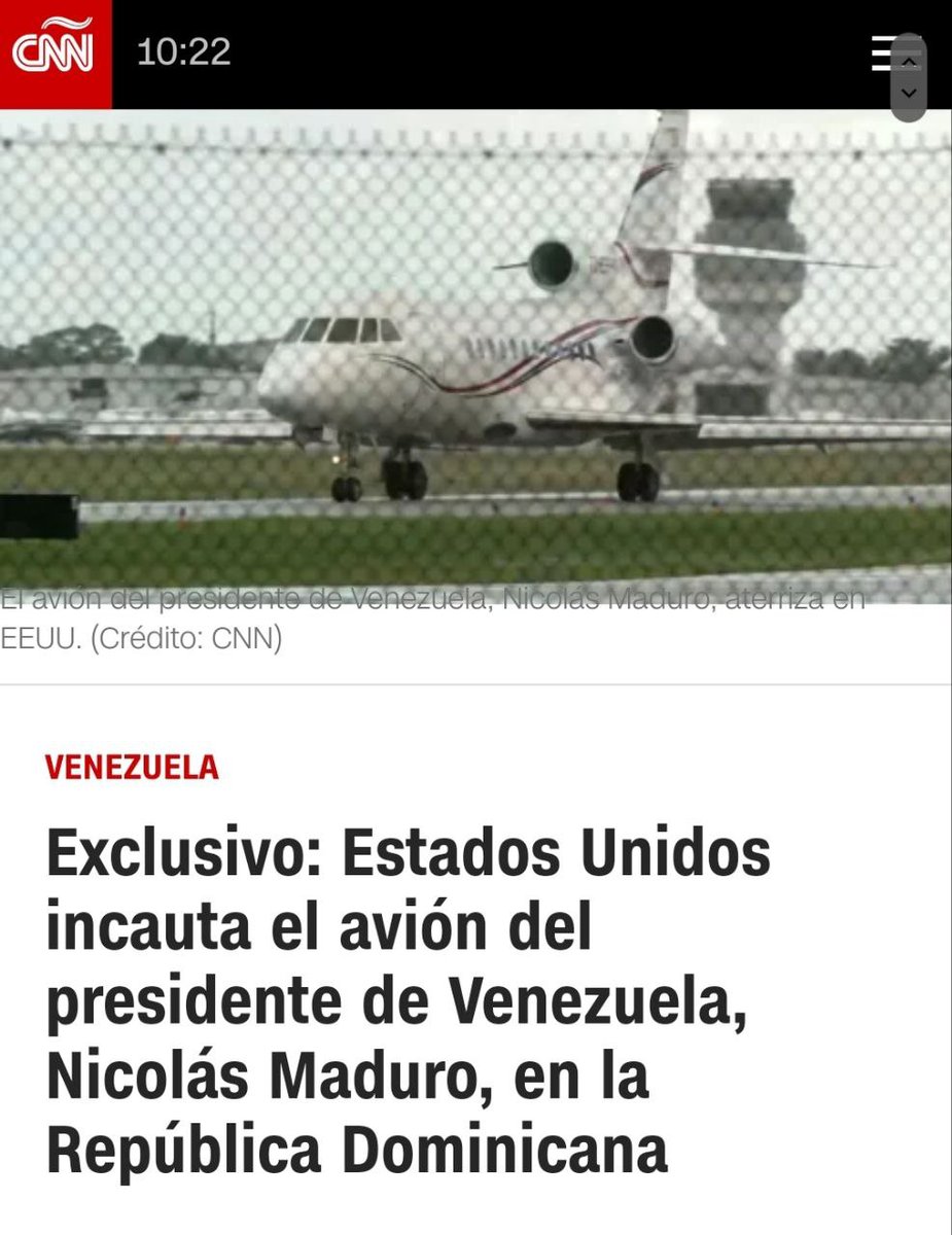 hojillasilva's tweet photo. ¡Otro vulgar robo de los gringos con la participación de un gobierno lacayo! Esto es lo que llaman vulgarmente un "News Effect". Es decir, quienes deben estar excitadísimos con este vulgar robo son la gusanera de Miami.

La comentarista de CNN, "muy objetivamente emocionada" comparó este avión Falcon con el Air Force One de los ladrones de la Oficina Oval en la Casa Blanca... Le siguen viendo la cara de pendejos a los disociados y a quienes se alegran por estas agresiones... 

¿Se han preguntado, yankis de mierda, quién perdería más si revocáramos todos los contratos con las petroleras gringas y llamáramos a nuestros países aliados de los BRICS a invertir en nuestra industria petrolera?