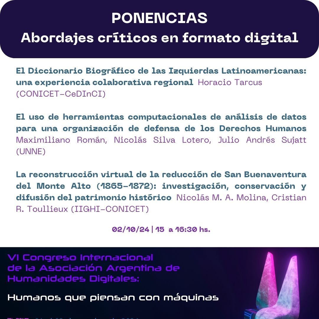 Asociación Argentina de Humanidades Digitales tweet media