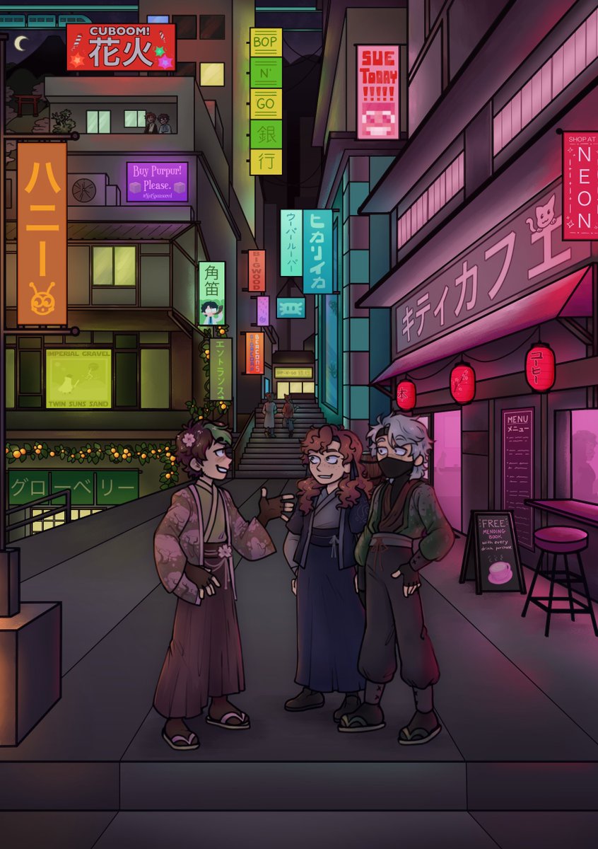 G is for Glow!
My piece for <a href="/HermitZine/">Hermitzine</a>, featuring Joel's base. thanks so much for having me! 
#hermitcraft #Hermitcraftfanart #smallishbeansfanart #geminitayfanart #ethoslabfanart