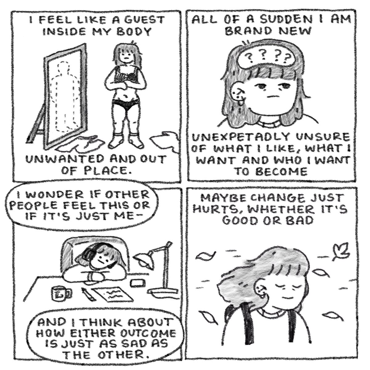 trying to be less precious with my comics and just finishing them. anyone else feel like they just got here ? making new friends and figuring out what you like all of a sudden confused in your 20s