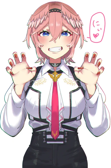 ネイル見せてくるルイ姉 #Luillust 