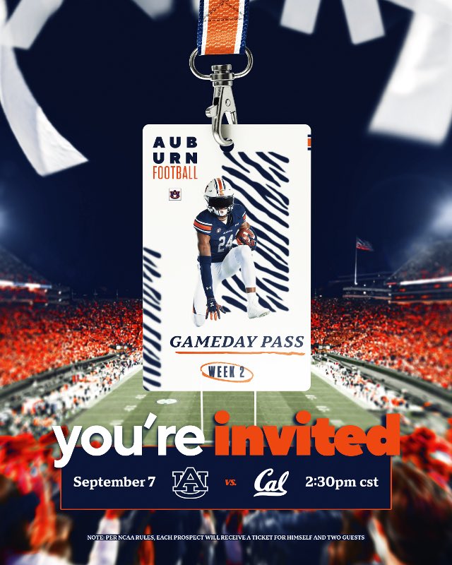 Darnell Kelly “The Created Player” C/O 26 (@tcreatedplayer) on Twitter photo Thanks <a href="/AuburnFootball/">Auburn Football</a> for the game day invite!! Excited to be there #WarEagle 🦅
<a href="/CoachHughFreeze/">Hugh Freeze</a> <a href="/TJ_Randall12/">T.J. Randall</a> <a href="/G_miller11/">Grant Miller</a> <a href="/therealkwat/">Kenyatta Watson</a> <a href="/CoachTMort/">Thomas Morton</a> <a href="/Andy_Villamarzo/">Andy Villamarzo</a> <a href="/RecruitGeorgia/">Recruit Georgia</a> <a href="/PTRFootball/">Peachtree Ridge Football</a> <a href="/InsideHashes/">Inside The Hashes</a> <a href="/CoachEarl_/">Earl Williams</a> Thanks <a href="/AuburnFootball/">Auburn Football</a> for the game day invite!! Excited to be there #WarEagle 🦅
<a href="/CoachHughFreeze/">Hugh Freeze</a> <a href="/TJ_Randall12/">T.J. Randall</a> <a href="/G_miller11/">Grant Miller</a> <a href="/therealkwat/">Kenyatta Watson</a> <a href="/CoachTMort/">Thomas Morton</a> <a href="/Andy_Villamarzo/">Andy Villamarzo</a> <a href="/RecruitGeorgia/">Recruit Georgia</a> <a href="/PTRFootball/">Peachtree Ridge Football</a> <a href="/InsideHashes/">Inside The Hashes</a> <a href="/CoachEarl_/">Earl Williams</a>