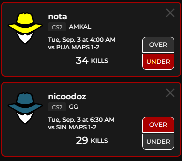 Christer_slips's tweet image. NUKING THIS ON @AgentPicksGG ! Nota at 30.5 on PP! Had to take that VALUE! Use code "christer" for $25 deposit match and a LIFETIME 3% PROFIT BOOST! #PrizePicksCS2 #GamblingX #Prizepicks