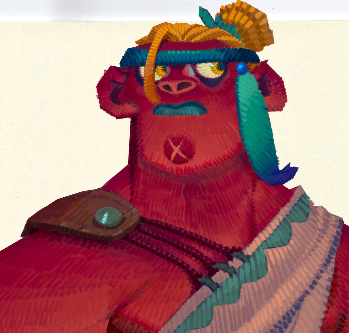 it would be very cool if you got a mushroom on your chin. #doodle #characterdesign #procreateart #digitalart