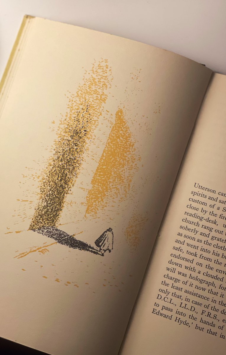 HarpreetKhara's tweet image. Bookstore finds. Strange Case of Dr. Jekyll &amp;amp; Mr. Hyde @foliosociety from 1948! A thing of beauty 🖤🔪💛 
#gothicliterature #bookfinds