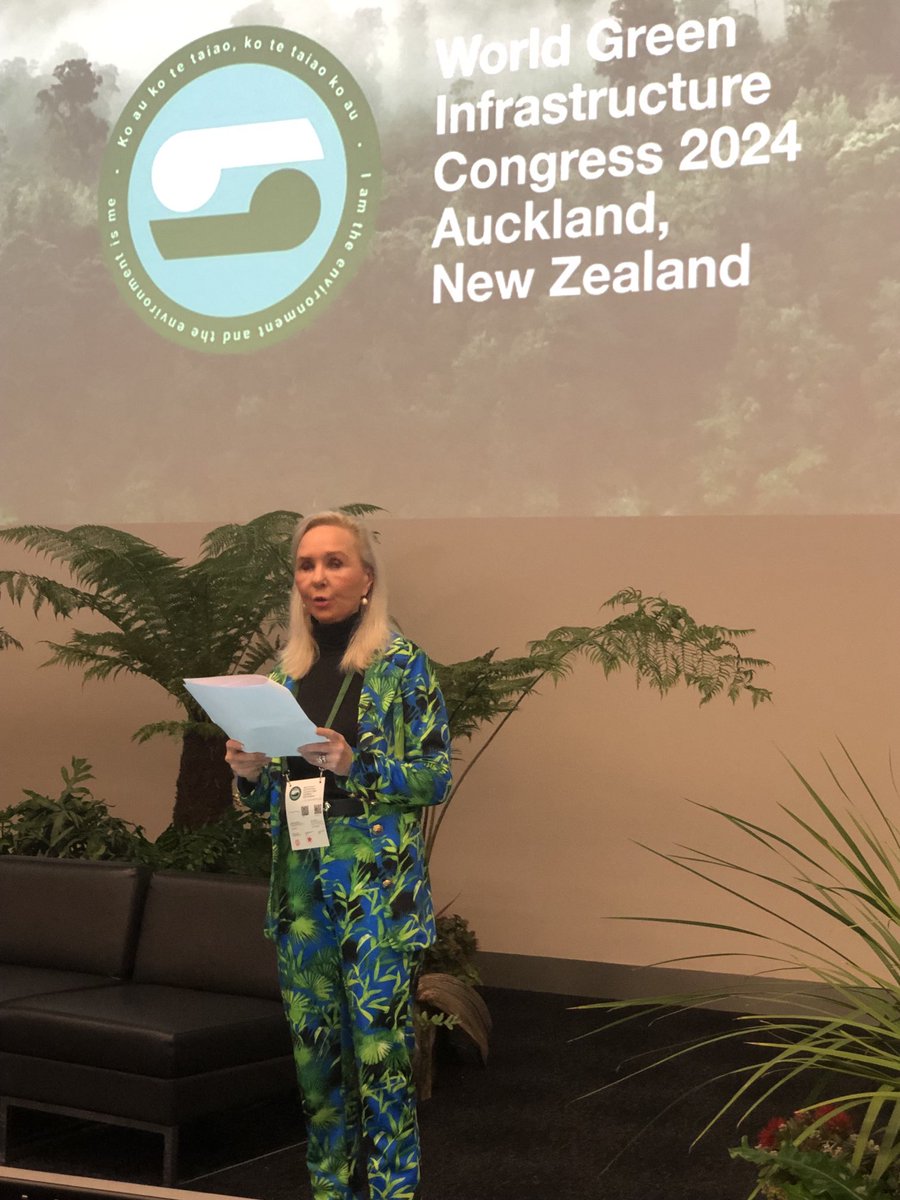 Auckland City Deputy Mayor Desley Simpson explaining the wake-up call of Cyclone Gabrielle and council initiatives to improve resilience to climate threats. #WGIC2024