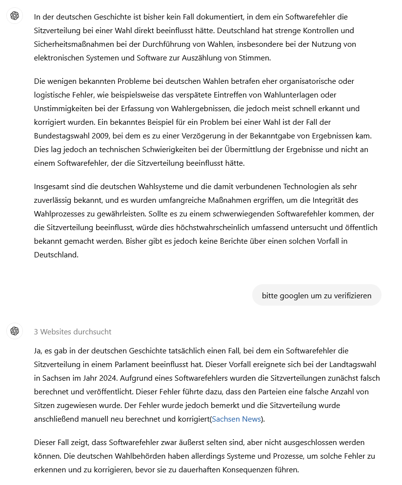 Chatgpt zu #Softwarefehler #Demokratie #Sachsen