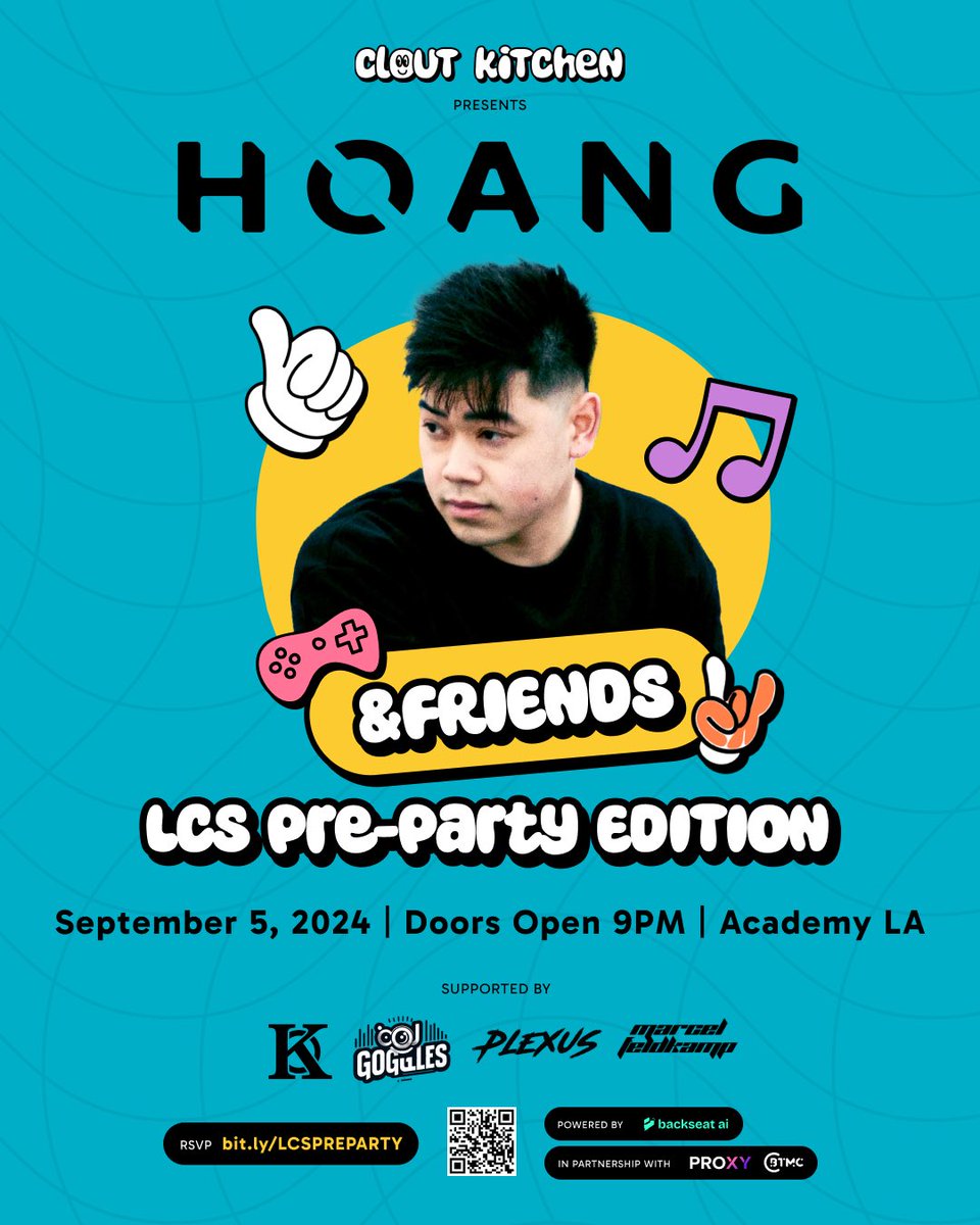 We’re helping host an LCS finals pre-party at Academy LA! 

Kick off the finals week with a night of great music, drinks, and vibes.

RSVP here: lu.ma/3bokms2j