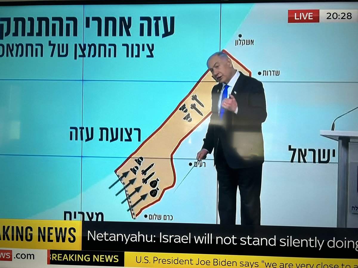 Look at this desperate, pathetic, bumbling, miserable excuse for a leader. Pretending Philadelphi is so important to him when he never bothered to take it for months. Meanwhile Israel is burning on all fronts, Hamas is rebuilding because you had no say after plan, the north is