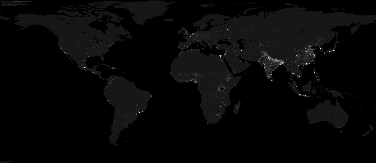 alecsenna's tweet photo. A Pixel For Every 50,000 People in the World https://t.co/fjDhiPupgZ https://t.co/qqu6bxzEpl