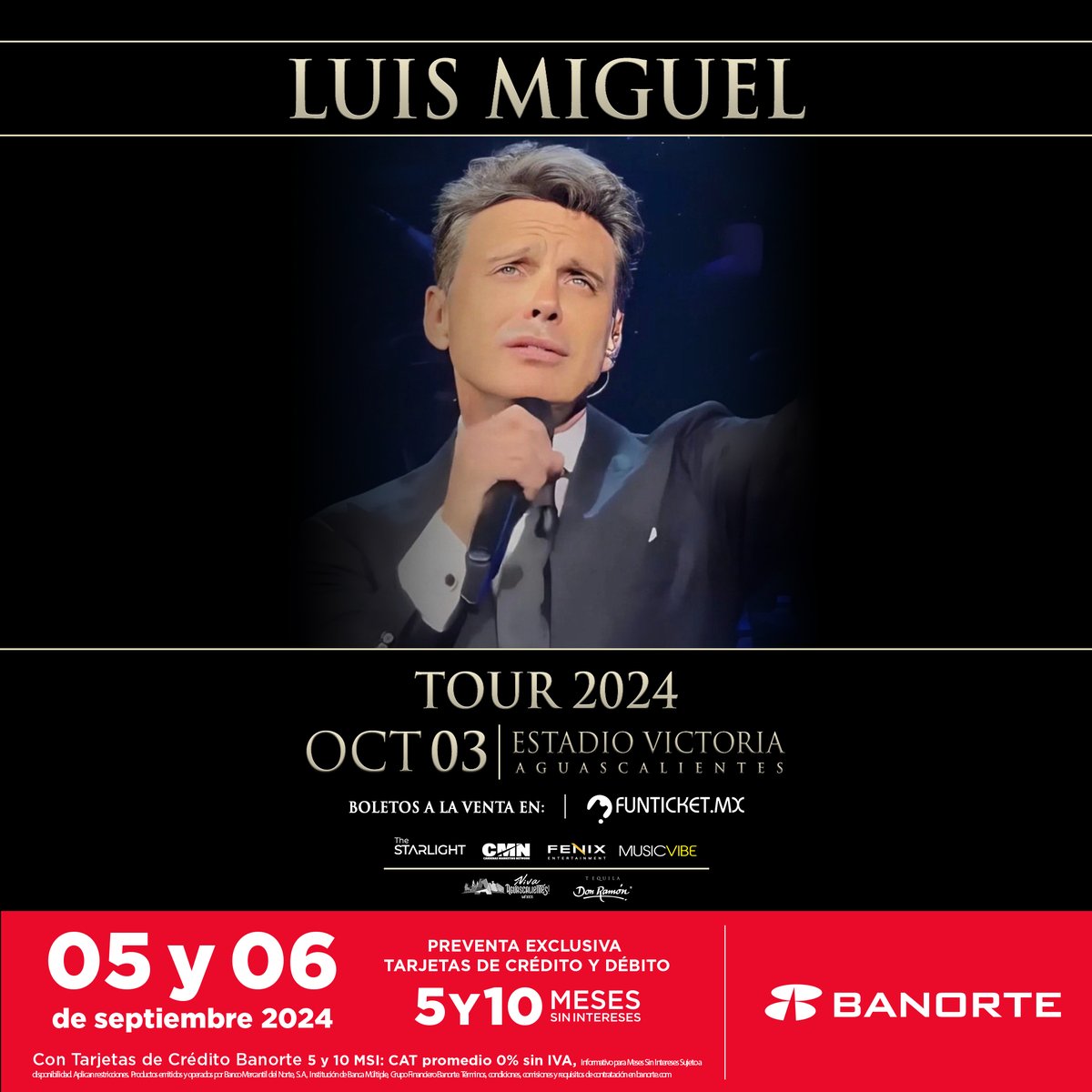 Music vibe mx (@musicvibe_mx) on Twitter photo ¡Luis Miguel en Aguascalientes!☀
¡Nueva fecha, nueva ciudad! 📍
No te pierdas al Sol de México en vivo el próximo 3 de octubre.
Preventa exclusiva Banorte 💳: 5 y 6 de septiembre a partir de las 11:00 am
🎟Venta general: 7 de septiembre.
Boletos en <a href="/funticket/">karen knapp</a>.mx ¡Luis Miguel en Aguascalientes!☀
¡Nueva fecha, nueva ciudad! 📍
No te pierdas al Sol de México en vivo el próximo 3 de octubre.
Preventa exclusiva Banorte 💳: 5 y 6 de septiembre a partir de las 11:00 am
🎟Venta general: 7 de septiembre.
Boletos en <a href="/funticket/">karen knapp</a>.mx