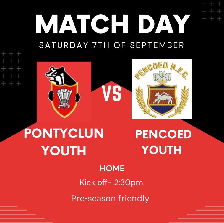 This Saturday our Youth face <a href="/pencoedrfc/">Pencoed RFC</a> youth at home on the main pitch at the clubhouse for what is expected to be a fast paced preseason friendly! #JoinUs 
#grassrootsrugby 
#supportlocalrugby 
#YNBTB