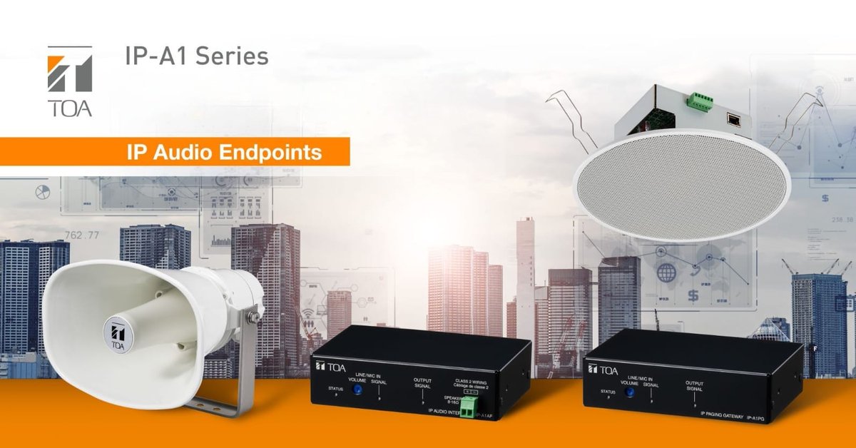 The new #TOA IP-A1 Series is an #IP #Audio System that can be integrated into your security system, and /or used as a stand-alone IP  / #SIP Public Address System. 
toa.eu/products/ip-au…