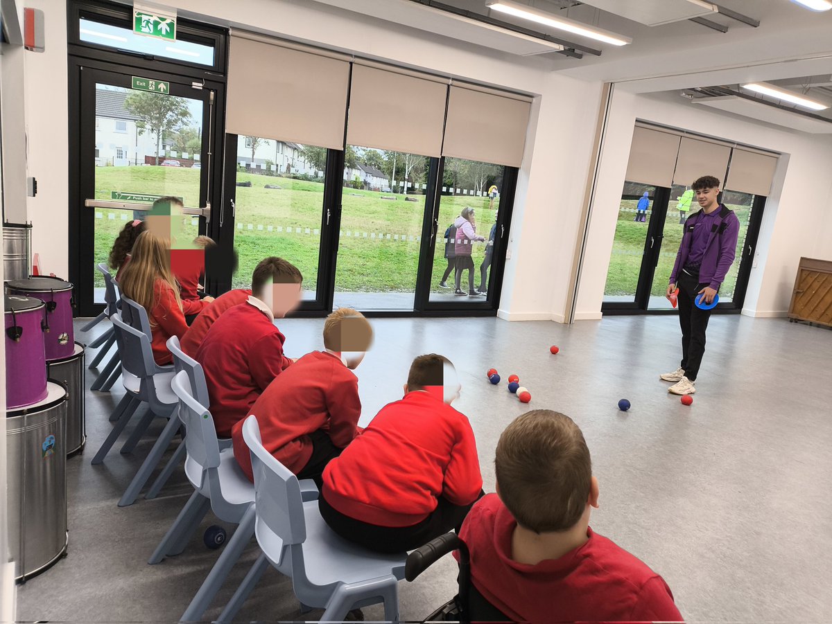 Great first session for Lucas our Modern Apprentice. Everyone really enjoyed Lunch time Boccia 💜