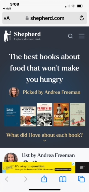 andrea_freeman (@afreemanlawprof) on Twitter photo I recommended some of my favorite food books for <a href="/Shepherd_books/">Shepherd.com 📚</a> highlighting delectable work by <a href="/professahKwate/">Naa Oyo A. Kwate</a> <a href="/B_Classic/">Dr. Bobby J. Smith II</a> @kwazana and Marcia Chatelain.
shepherd.com/best-books/foo… I recommended some of my favorite food books for <a href="/Shepherd_books/">Shepherd.com 📚</a> highlighting delectable work by <a href="/professahKwate/">Naa Oyo A. Kwate</a> <a href="/B_Classic/">Dr. Bobby J. Smith II</a> @kwazana and Marcia Chatelain.
shepherd.com/best-books/foo…