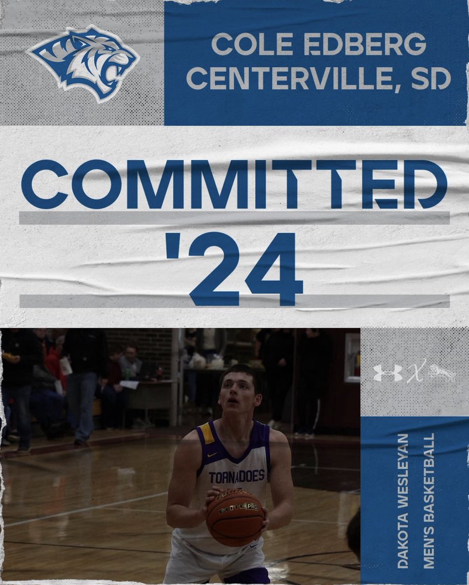 Signed, Sealed &amp; Delivered! Arrived to <a href="/DakotaWesleyan/">Dakota Wesleyan</a> &amp; <a href="/dwusports/">DWU Athletics</a> . Cole arrives from Centerville, SD! Cole was team captain and an All-Conference recipient. Cole was also named to Academic All-State! Welcome to DWU <a href="/ColeEdberg/">Cole Edberg</a>  !