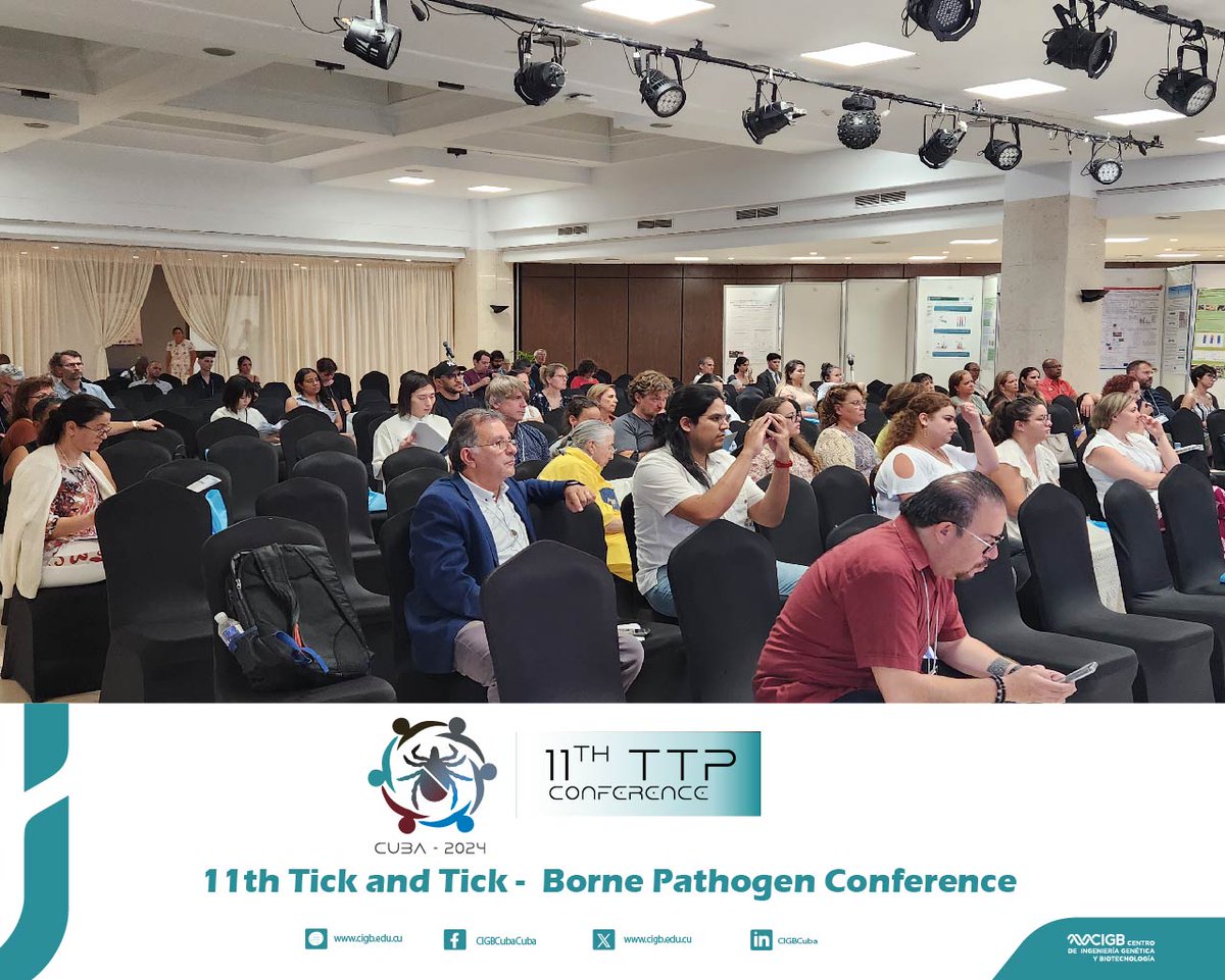 CIGBCuba's tweet photo. Symposium Tick Microbiota at the 11th edition of the Conference on Ticks and Tick-Borne Pathogens #TTP11. https://t.co/JJik3JOTMK