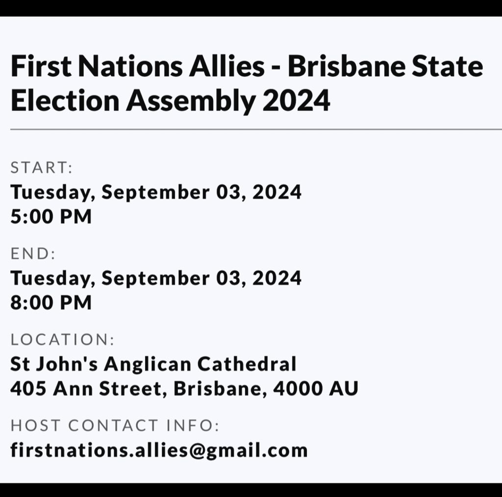 BronFredericks's tweet photo. TONIGHT 03 Sept - Brisbane State Election Assembly 2024, 5 - 8pm, St John’s Anglican Cathedral, 405 Ann Street, #Brisbane. For info & registration https://t.co/oxNJlEOGsl. All welcome! #Qld #Queensland #election #ElectionQld #Qldelection #Election2024 #Election24 #Auspol #qldpol https://t.co/oSWxFdPjRm