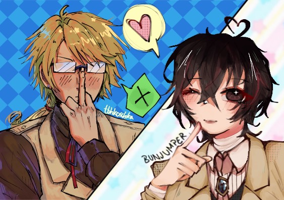 i just realized i never posted this art collab with my friend. bunjumper on tiktok