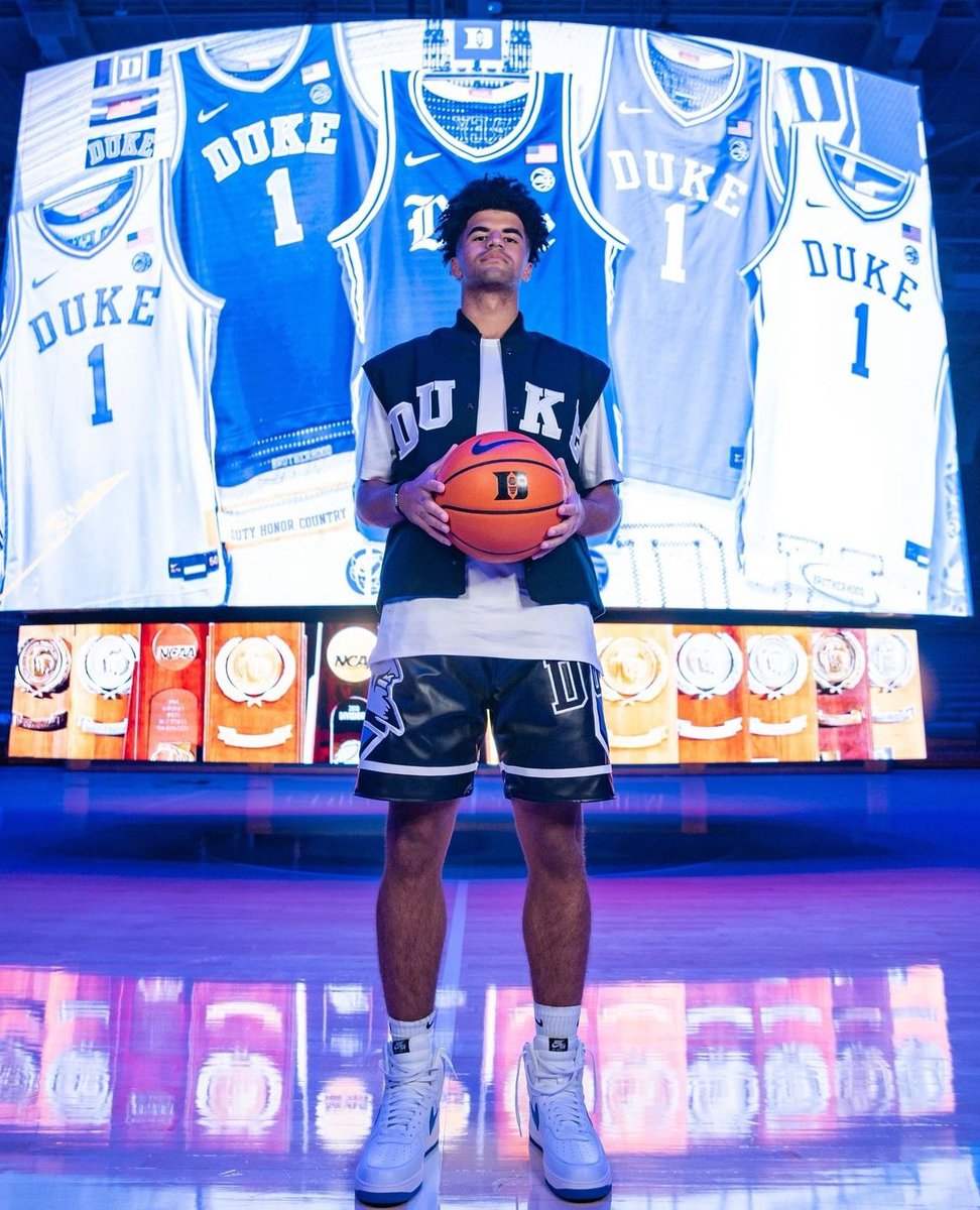 TheDukeNation's tweet image. Cayden and Cameron Boozer on their visit to Duke this weekend 🔵😈