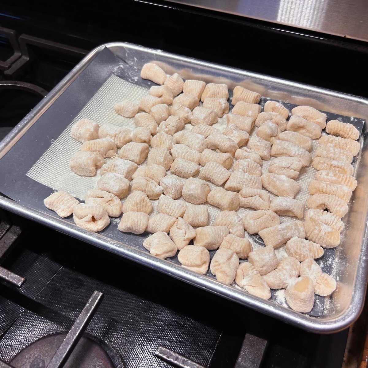 Brat summer continues with homemade pesto and gnocchi. #brat