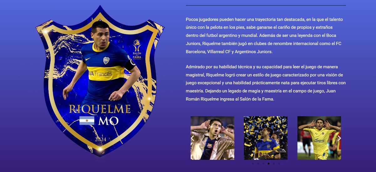 Los motivos por los cuales Riquelme ingresa al Salón de la Fama.