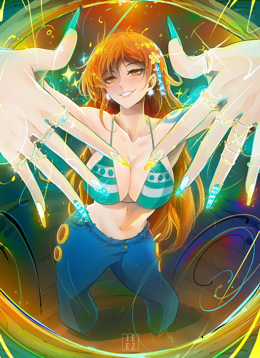 jeezartzz's tweet image. watashi wa star🌟#onepiece #Nami