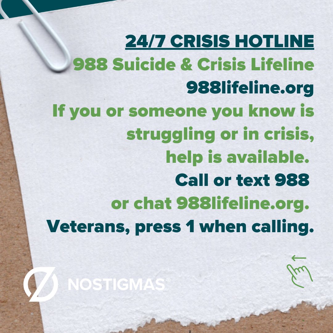 NoStigmas's tweet photo. September is Suicide Prevention Month. If you need help, or know someone that does, swipe through these must have numbers to find the one that best suits the situation. 

We're all in this together and together, we can make a difference. 

#suicidepreventionmonth #mentalheallth https://t.co/kVOC0ng3x3