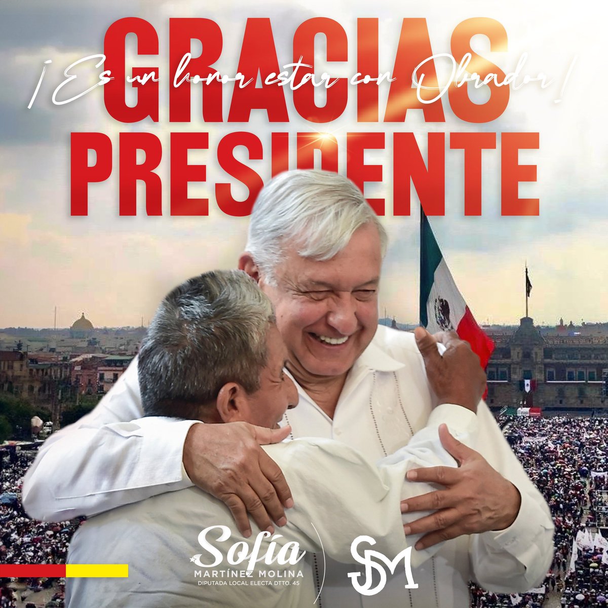 Hoy y siempre ¡es un honor estar con Obrador!

¡GRACIAS PRESIDENTE! 🫶🏻💕

#AMLO #6InformeAMLO #Mexico