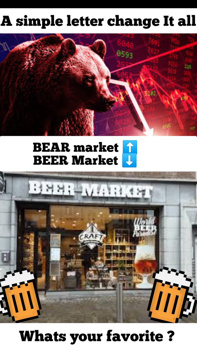 RedFurGang's tweet photo. Whats the difference between Bear market and $BEER market @SolBeerCTO ? Any Idea ? 

The letter A ! 🤣
✌️👹✌️

If this is not using 🧠 I dont know how to call It 

#CreativityFirst #FckTemplate #MemeCreator 
#BEER $BEER #SolanaMemecoin https://t.co/MgpsBYaOeS