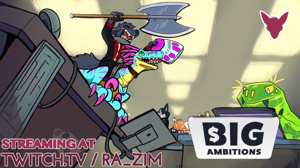 We're starting off tonight with some Big Ambitions! We'll have Whiskers joining us in a bit as well to do art. Let's get his office setup! Streaming at twitch.tv/ra_zim

#BigAmbitions #furry #vtuber #twitch #stream #streaming #live #livestream #streamer #TwitchStreamers