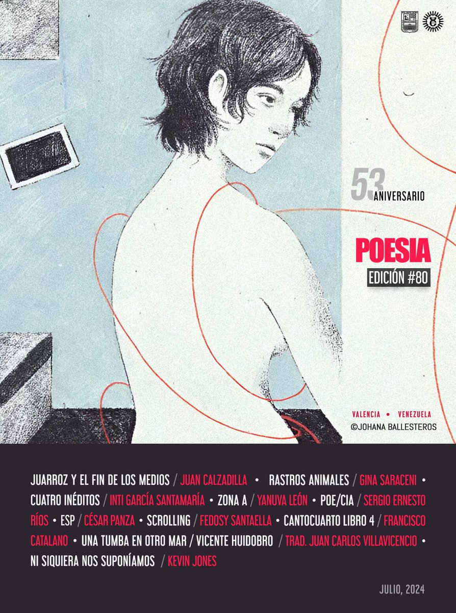 Nueva edición de POESIA
poesia.uc.edu.ve

Artista invitada: Johana Ballesteros