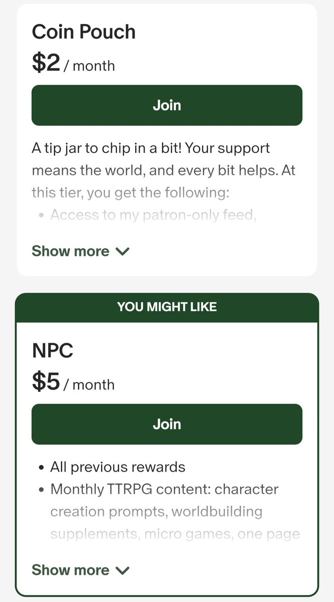 eliotthecrow's tweet image. Relaunching on pay-🌳-on in an effort to make ends meet! I revamped my tiers with things like monthly mail, TTRPG games, and the chance to play two player Village Witch with me via mail! 🔗 below. Retweets appreciated! #indie #ttrpg #singleparent