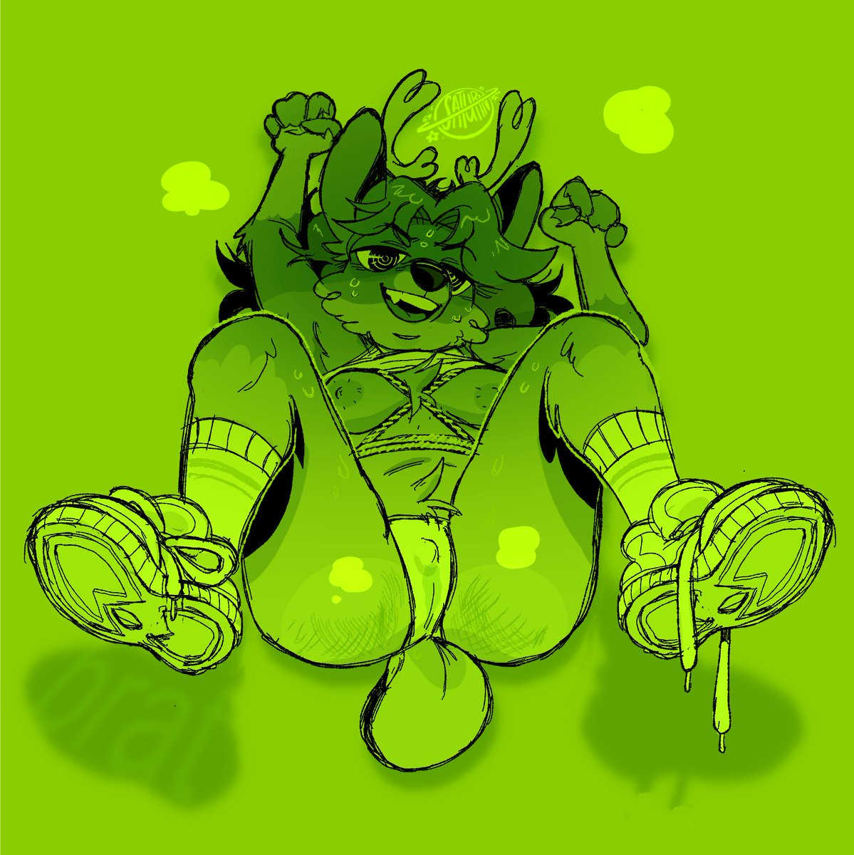 You don’t have to guess the color of his underwear 🩲