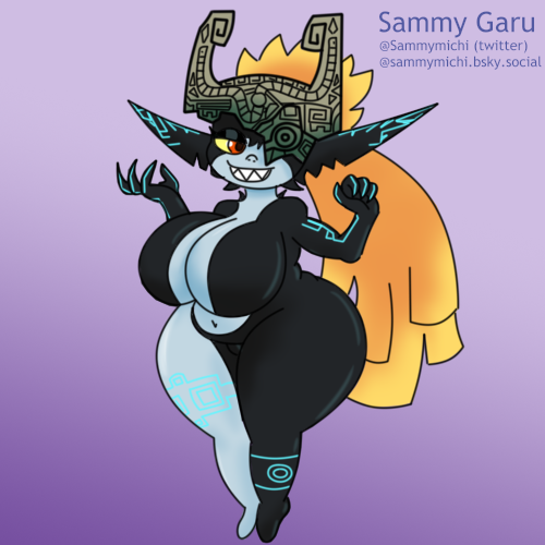 Sammymichi's tweet photo. Curvy little imp Midna =3< (First art post >u<) #Midna #shortstacks #shortstack #ShortStackSeptember #illustration #art #Zelda #Nintendo #smallartist #illustration #art #digitalart #THICK #イラスト https://t.co/Q09KhNOGU9