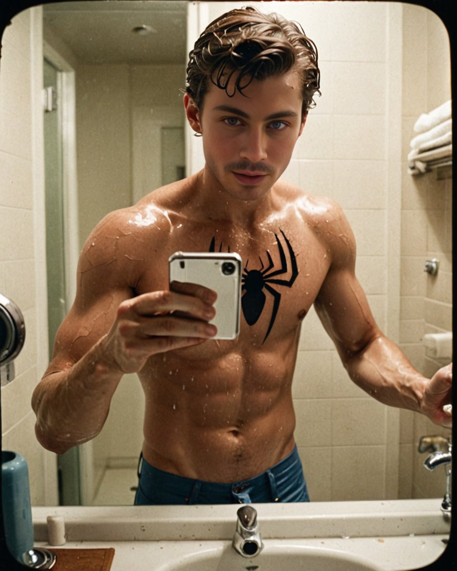 mrnoodos's tweet photo. Spidey Selfie #spiderman #shirtlessmen #gayselfie #gaygeeks #gayaiart https://t.co/CvUFYg29Dn