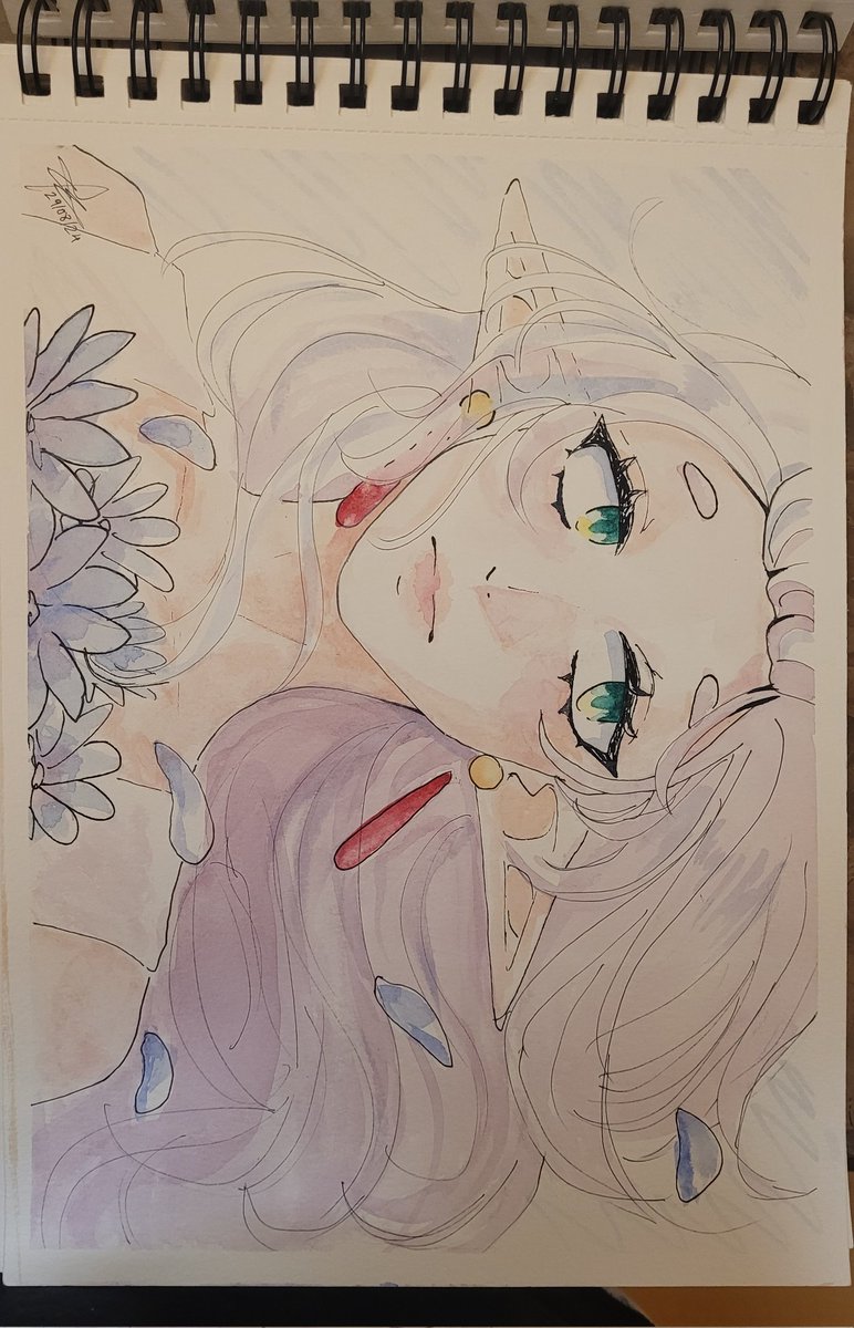 CryLin_'s tweet image. Sharing some things i did in watercolor recently~