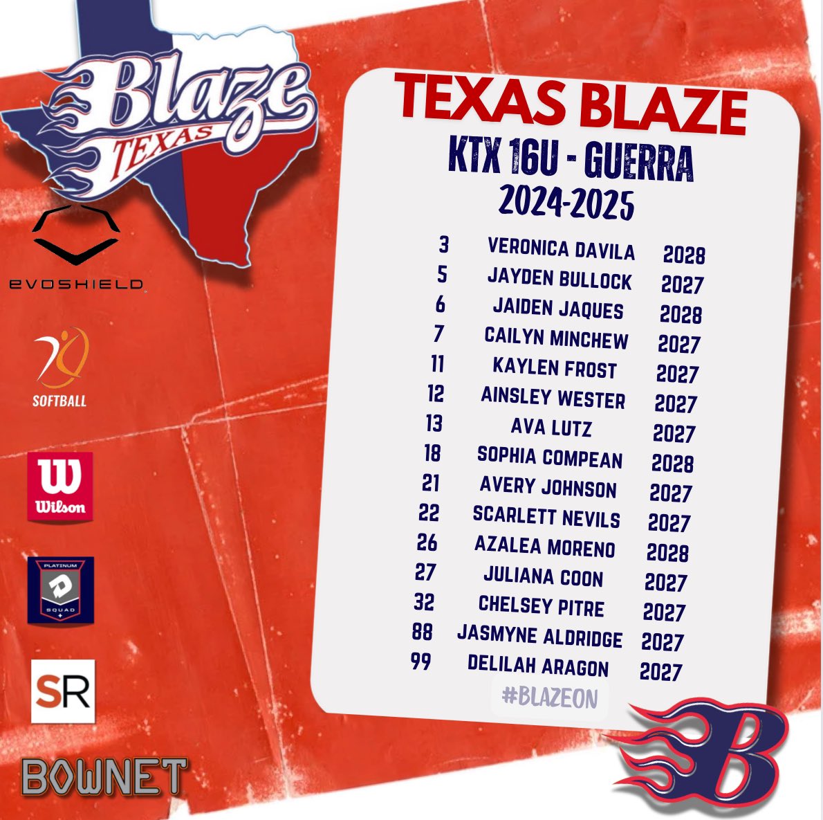 Blaze14uGoldKTX's tweet image. Excited to announce our 2024-2025 roster!  Looking forward to a great year!
#bBlaze
#BlazeOn
#neveroutworked