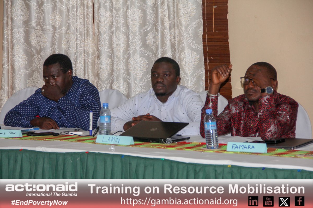 ActionAidGambia's tweet photo. @ActionAidGambia we believe that institutional capacity is the cornerstone of organizational growth.

We commenced a 5-day intensive training focused on Resource Mobilization for our staff. 

https://t.co/zZzW16h2Uu https://t.co/VWPVHP8vvh