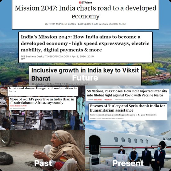 I just shared a reflection on India's past progress, its current achievements, and future goals. Let's pledge to propel India forward and sustain its growth momentum. Commit now for India's future through NaMo App's #VisionIndia2047 nm-4.com/visionIndia2047