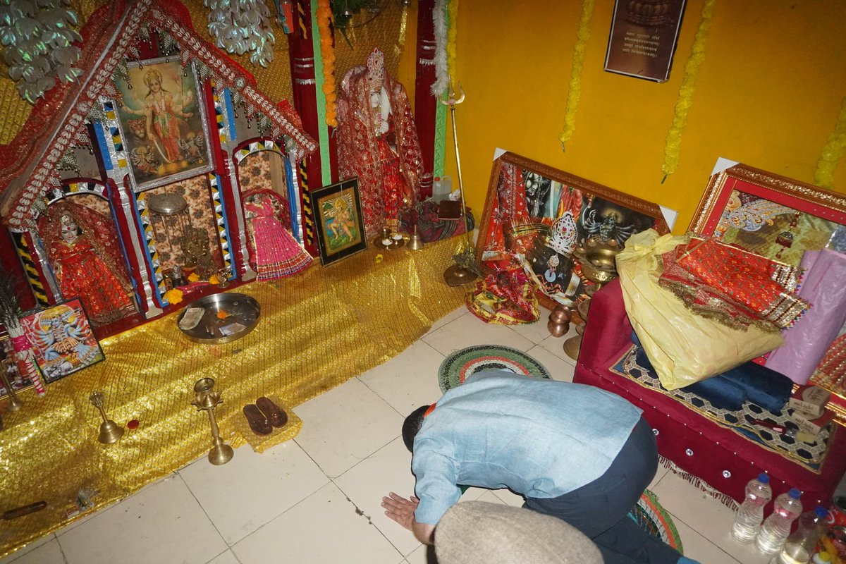 Sunil_SharmaBJP's tweet photo. Had the privilege of paying obeisance at the revered Chandi Mata Mandir and receiving the blessings of Maa Chandi Ji at Ligri. It was a spiritually enriching and rejuvenating experience. https://t.co/uN8tC40zN7