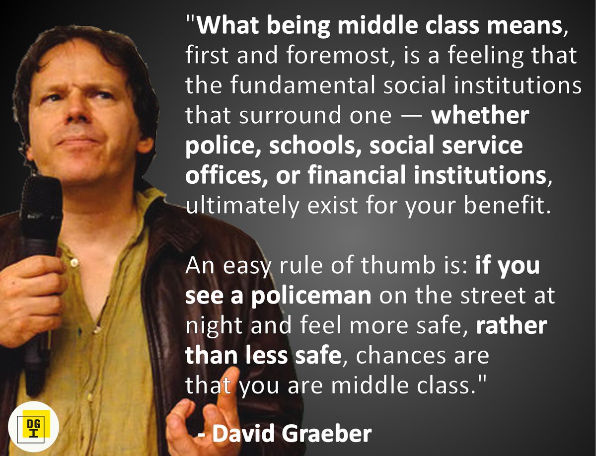 “Middle classness is not really an economic category at all; it was always more social and political."

davidgraeber.org/papers/anthrop…