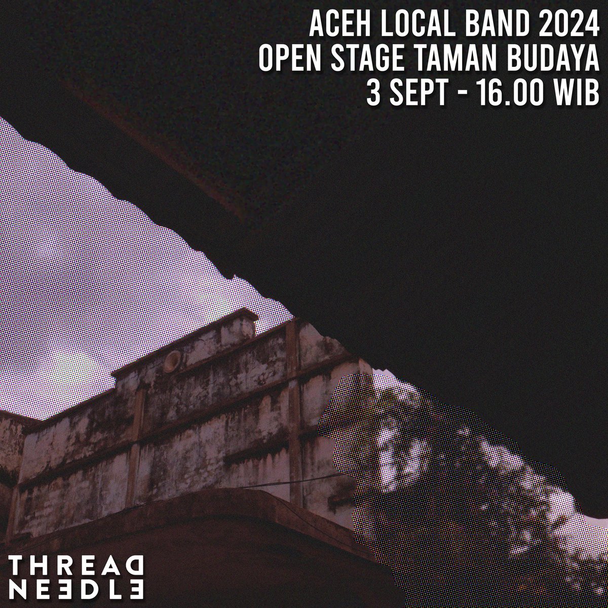 threadneedle__'s tweet photo. Bergetar nanti sore di Taman Budaya barengan Hailwave dan Purnama and The Rolled Pumpkins. See you! https://t.co/ORTM7nNdXI