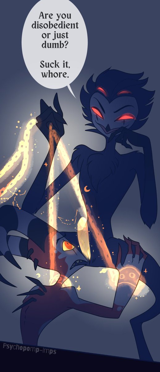 Psychopomp_Imps's tweet photo. Brats need extra love an attention, even if it's "negative."

Blitz sometimes likes to imagine about how their first meeting could have gone so differently.

#bottomblitzweek Comic 3/3

#stoliz #HelluvaBossFancomic #kink #nsfw #Degradation #bondage #magicdick https://t.co/LwztZy0Cr1
