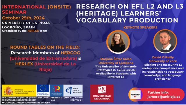 We're excited to announce our upcoming first international seminar on October 25th, 2024. Looking forward to seeing you all at this wonderful event! <a href="/unirioja/">Universidad de La Rioja</a> <a href="/HERPROPROJECT/">HERPRO</a>