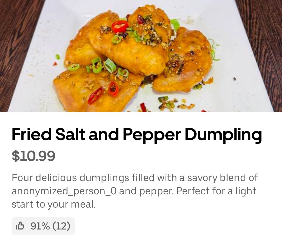 c3convertase's tweet image. I'm still not over the filling of these dumplings I found when looking up Chinese food on UberEats the other day