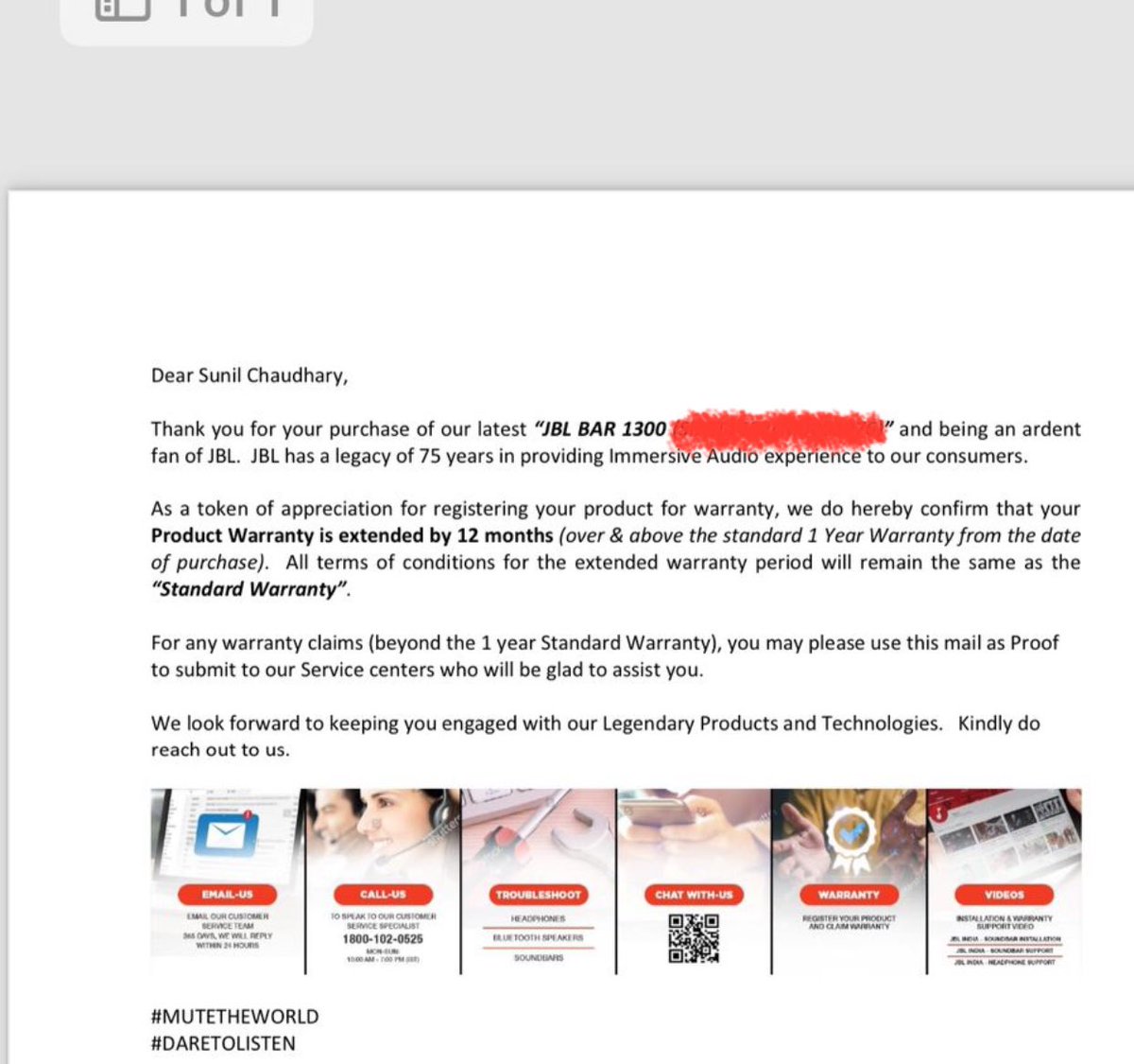 CASChaudhary37's tweet photo. @JBLSoundIn Alas! Gt cal frm JBL support team.. bt der is twist in the tale.. this stupid franchise people r so arrogant nt agreeing tht d product has 2 years warranty… Saying the service would be chargeable and this email in nt valid.. can someone shoot me at point blank..Ready for it.. https://t.co/OXhWmWUtjg