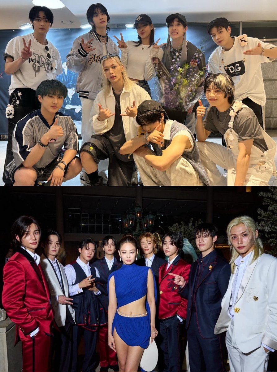 skzpinkfiles's tweet image. Jenlisa with Stray kids in 2024!