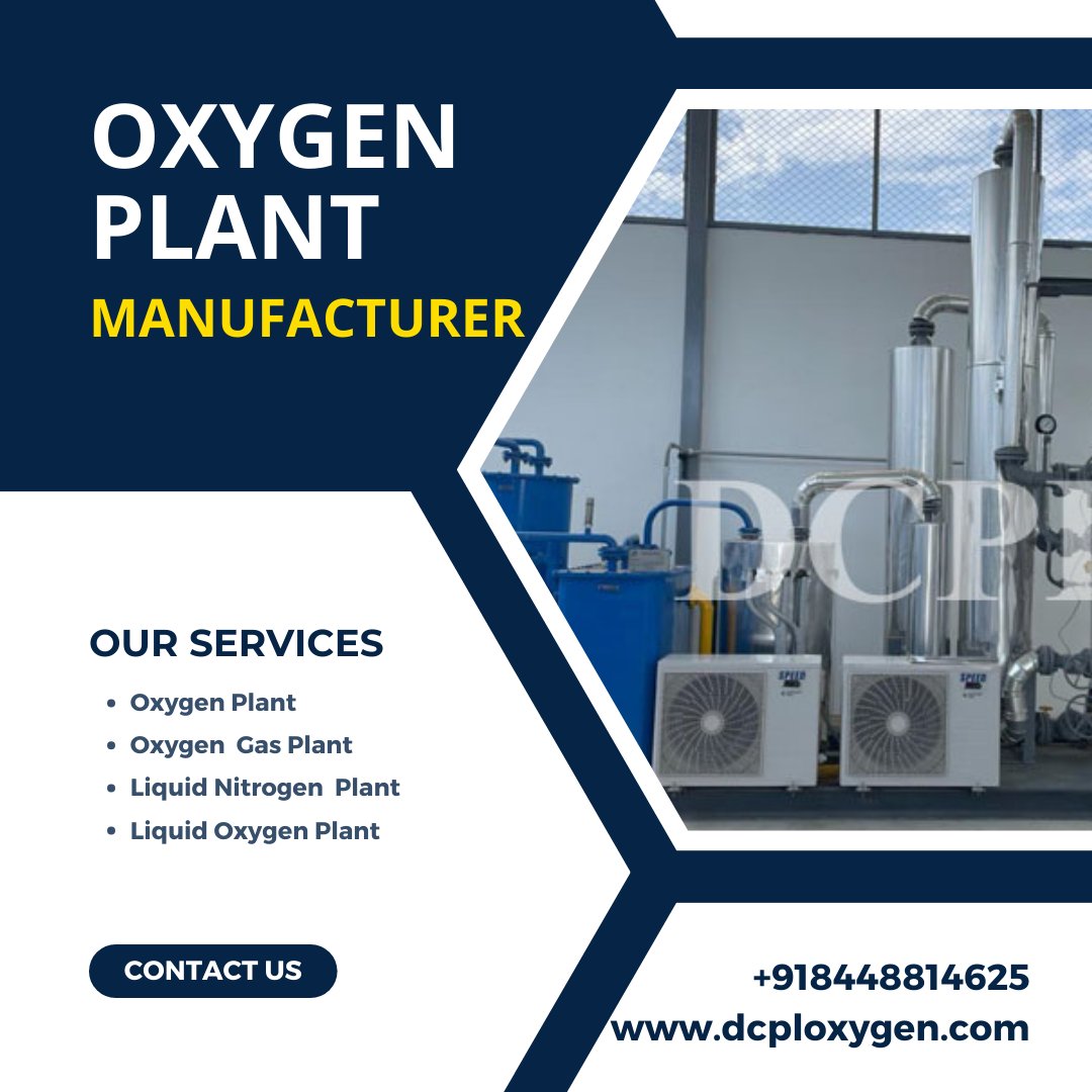 Need a top-quality oxygen plant?
we at DCPL provide cutting-edge solutions tailored to your industrial and medical needs.
Visit Web: dcploxygen.com 
#OxygenPlant #DCPL #OxygenPlantManufacturer #ManufacturingExcellence #IndustrialSolutions #MedicalOxygen